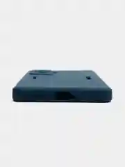 Синий чехол для Xiaomi Poco F4 GT (Поко Ф4 Джити) силиконовый, черный, матовый, с защитой камеры