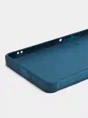 Синий чехол для Xiaomi Poco F4 GT (Поко Ф4 Джити) силиконовый, черный, матовый, с защитой камеры