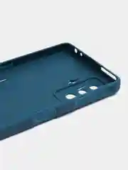 Синий чехол для Xiaomi Poco F4 GT (Поко Ф4 Джити) силиконовый, черный, матовый, с защитой камеры