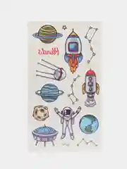 Синий тату переводные детские "Единороги", "Машинки", "Космос"