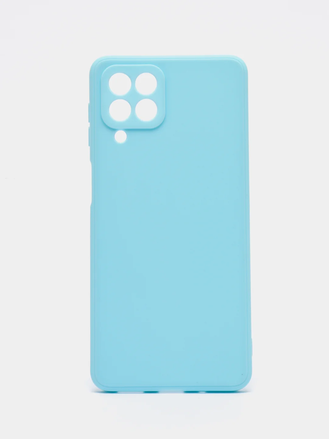 Голубой чехол для Samsung M53 5G (Самсунг М53), с защитой камеры