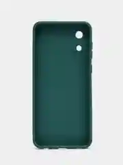 Тёмно-зелёный силиконовый чехол для Samsung Galaxy A03 core (Самсунг Галакси А03 Кор)