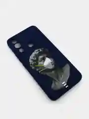 Багровый чехол силиконовый с принтом и защитой камеры для Infinix HOT 12i