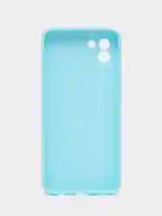 Голубой силиконовый чехол Samsung Galaxy A03 (Самсунг Галакси А03) прозрачный
