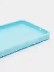 Голубой силиконовый чехол Samsung Galaxy A03 (Самсунг Галакси А03) прозрачный