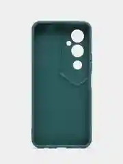 Тёмно-зелёный силиконовый чехол для Tecno POVA 4 PRO (Техно Пова 4 ПРО), прозрачный
