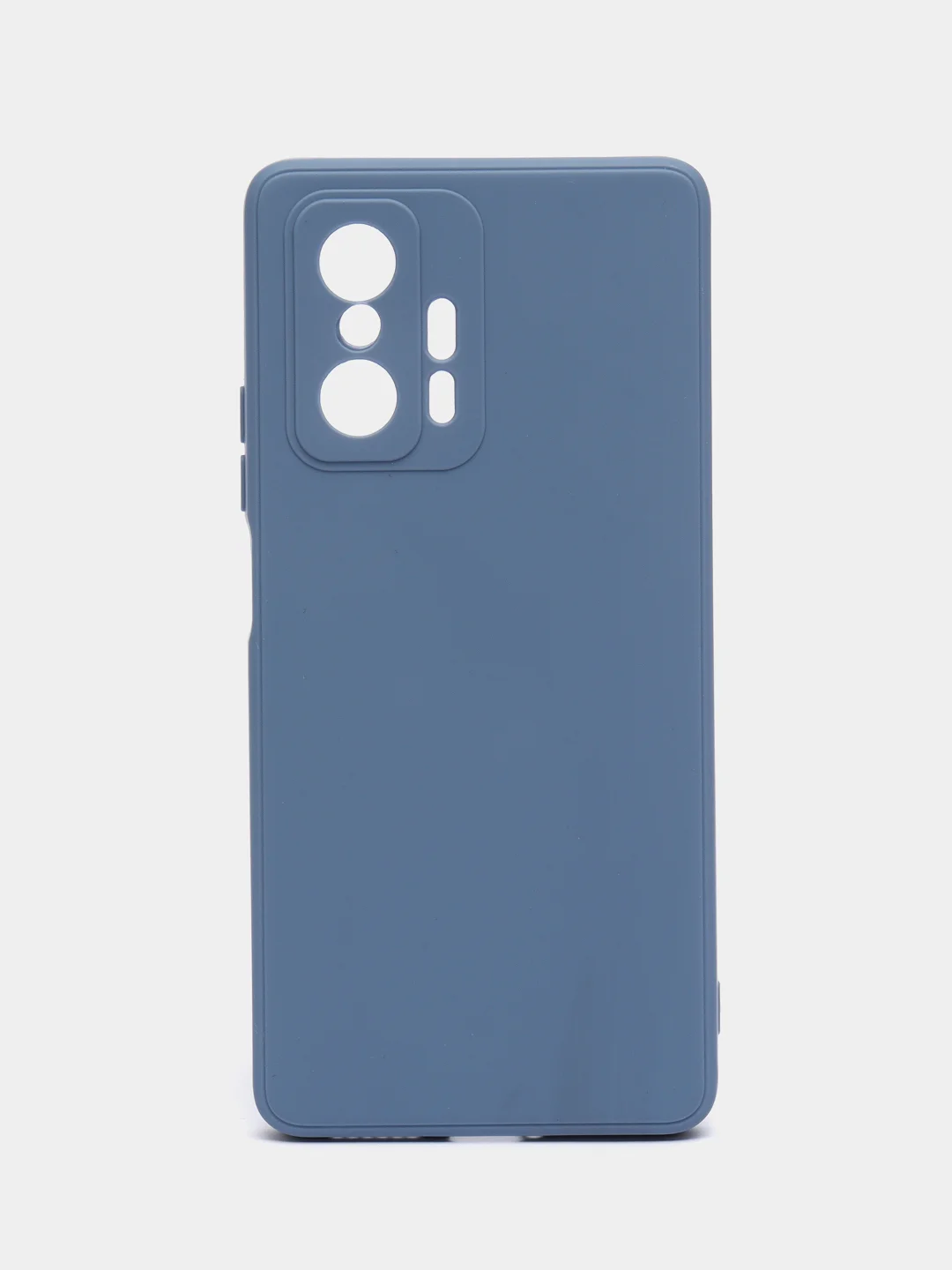 Синий меланж чехол для Xiaomi Mi 11T и 11T Pro (Сяоми Ми 11Т, 11Т Про), матовый, силиконовый