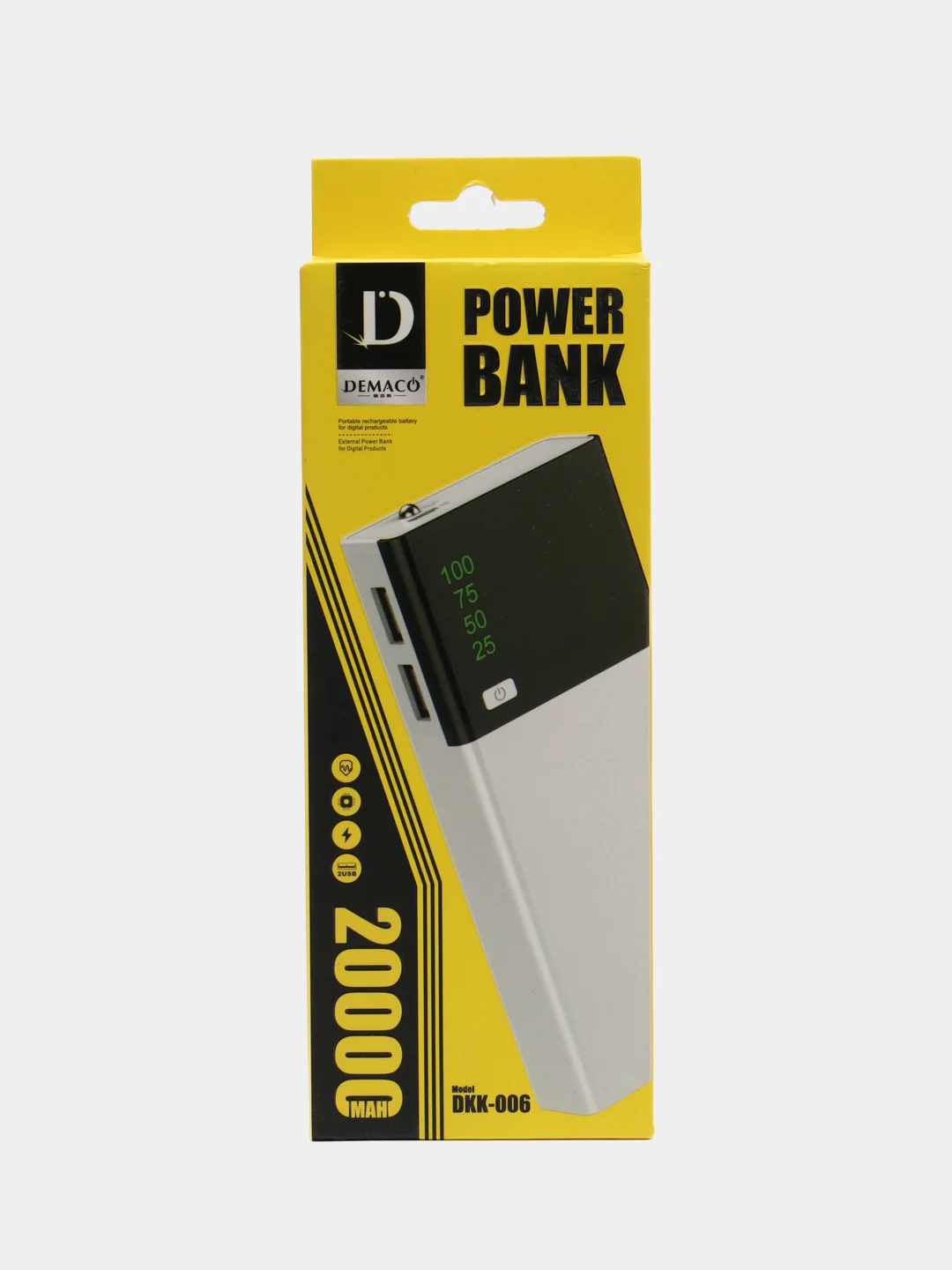 Слоновая кость внешний аккумулятор Power Bank Demaco 20000