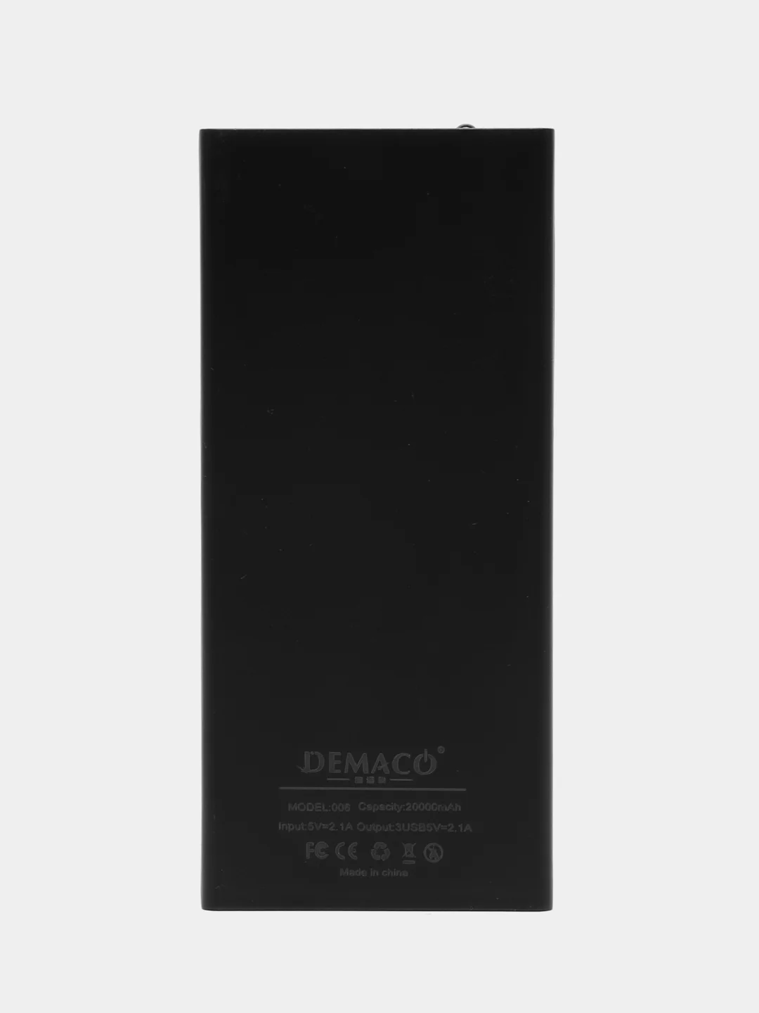 Хром внешний аккумулятор Power Bank Demaco 20000
