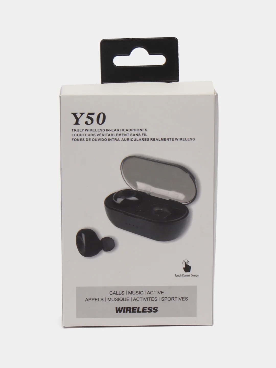 Черный наушники беспроводные TWS Y50, Bluetooth 5.0, 300 мАч, белые / черные