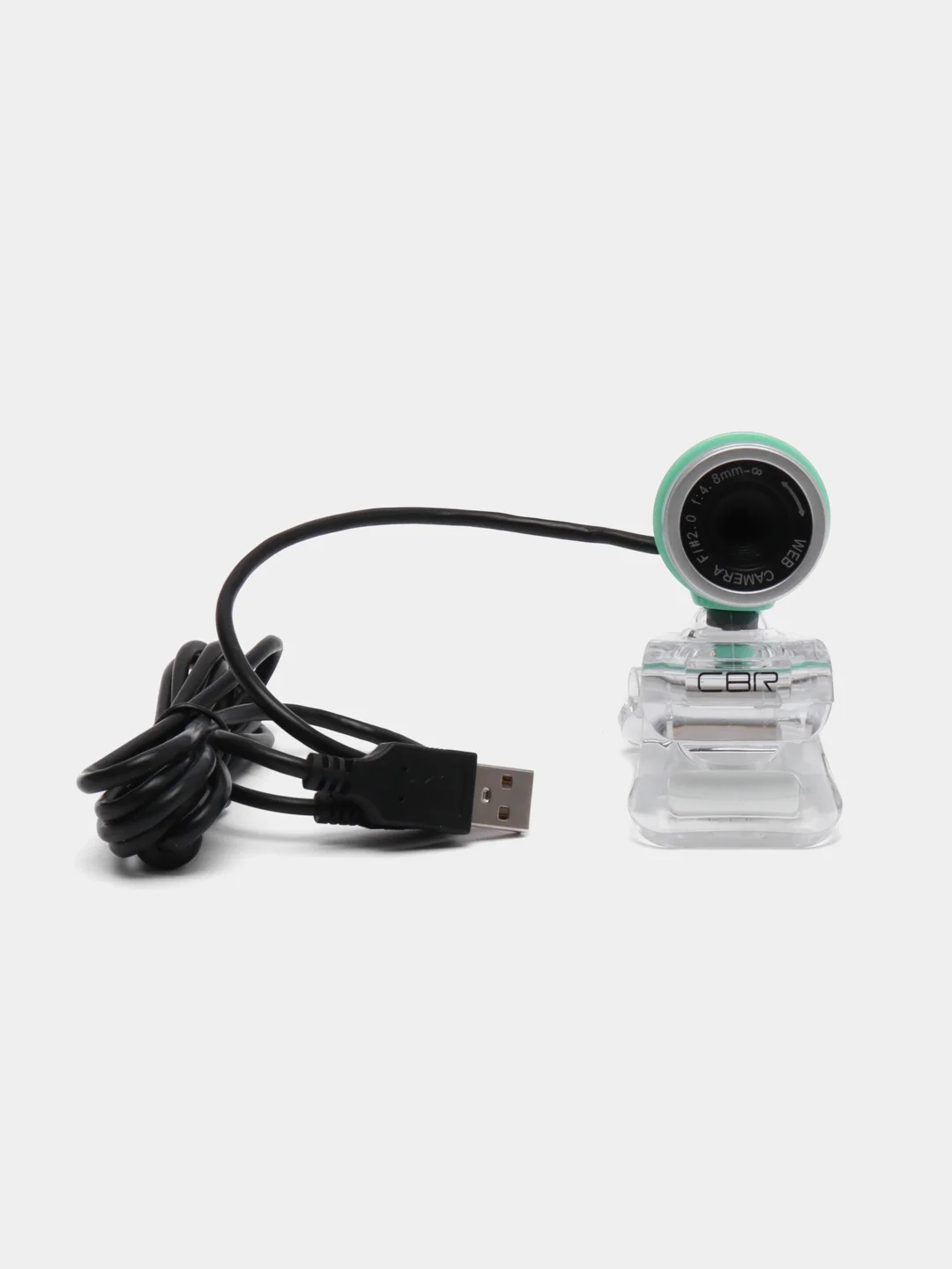 Зеленый веб-камера CBR CW 830M, 0,3 МП, 640 х 480, USB 2.0 + 3.5 мм, Jack, микрофон