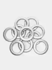 Серебряный люверсы для штор, матовые, 4,5 х 6,5