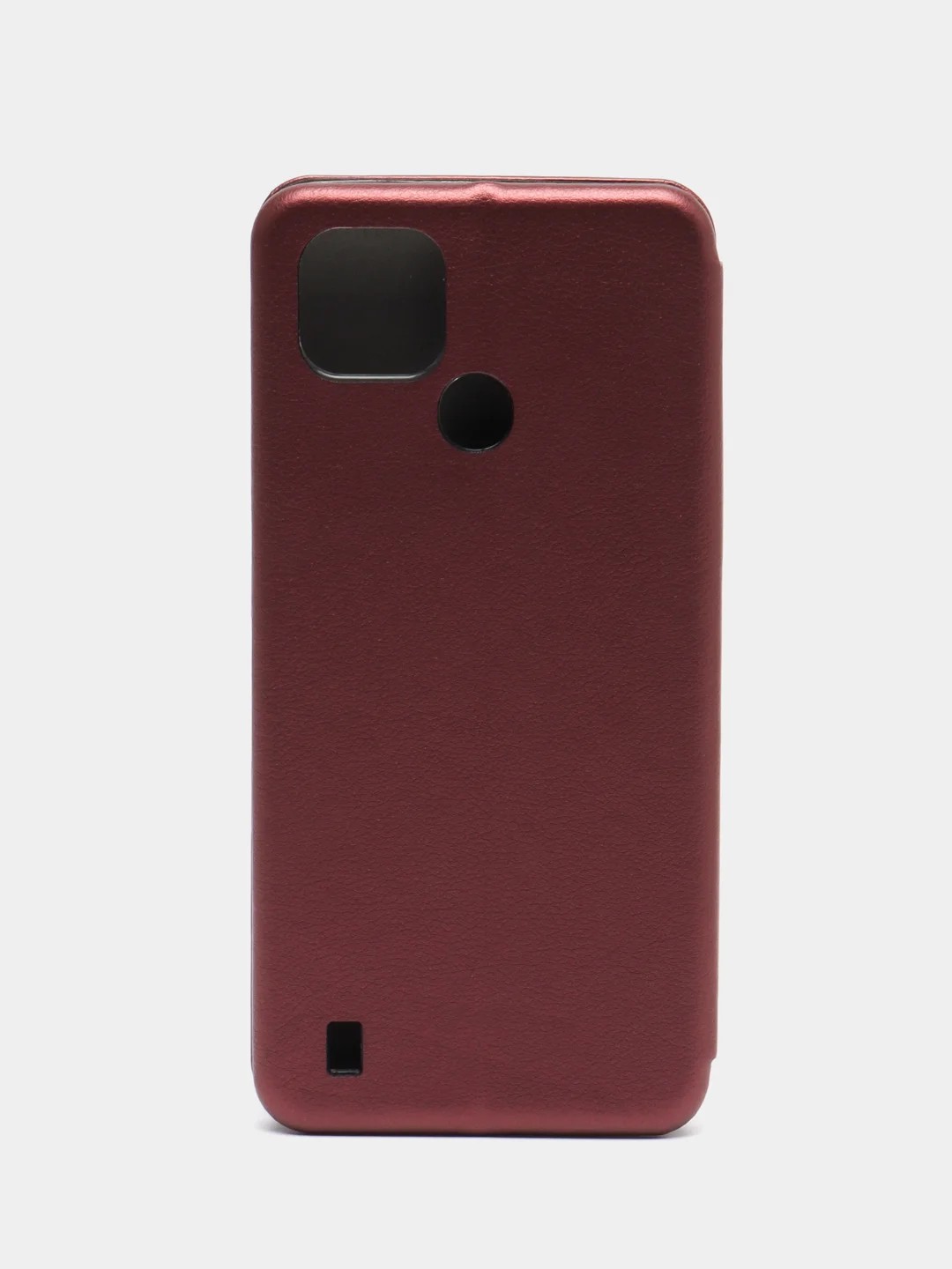 Бордовый чехол-книжка для Realme C21