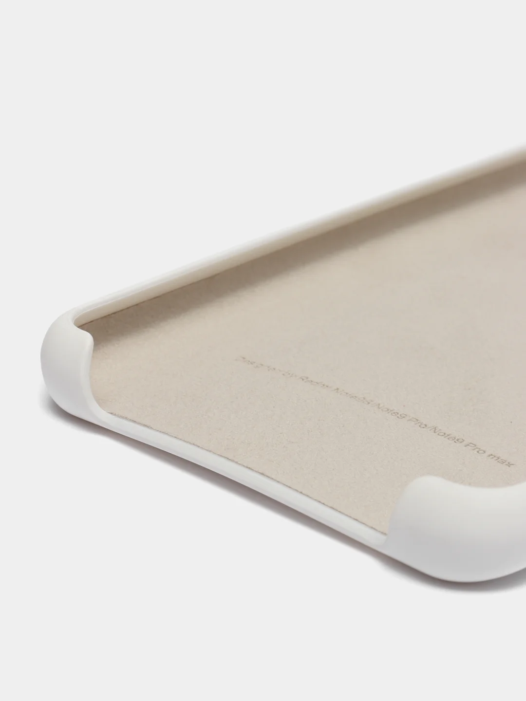 Белый силиконовый чехол Silicone Case для Redmi Note 9S/Note 9 Pro