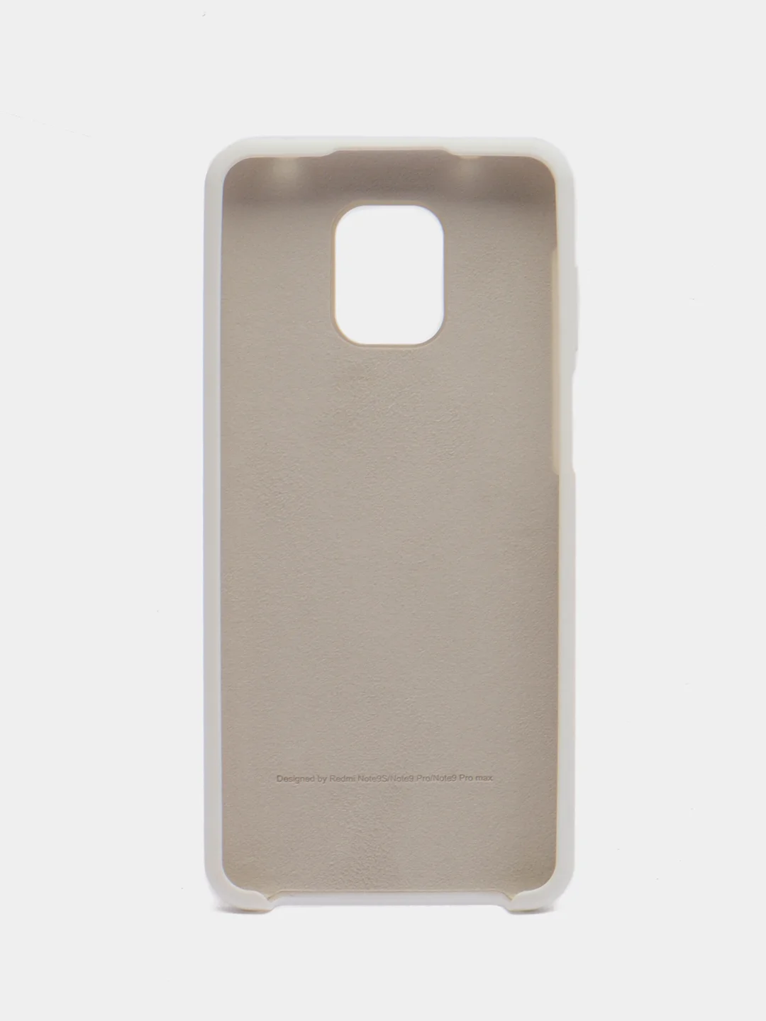 Белый силиконовый чехол Silicone Case для Redmi Note 9S/Note 9 Pro