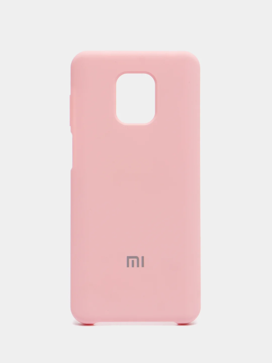Розовый силиконовый чехол Silicone Case для Redmi Note 9S/Note 9 Pro