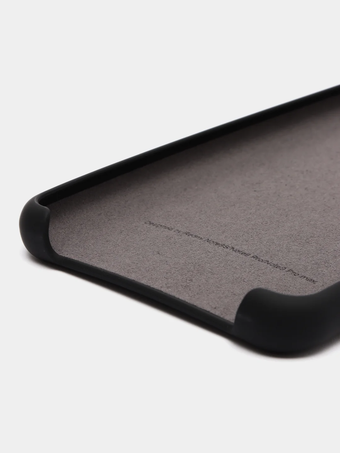 Черный силиконовый чехол Silicone Case для Redmi Note 9S/Note 9 Pro