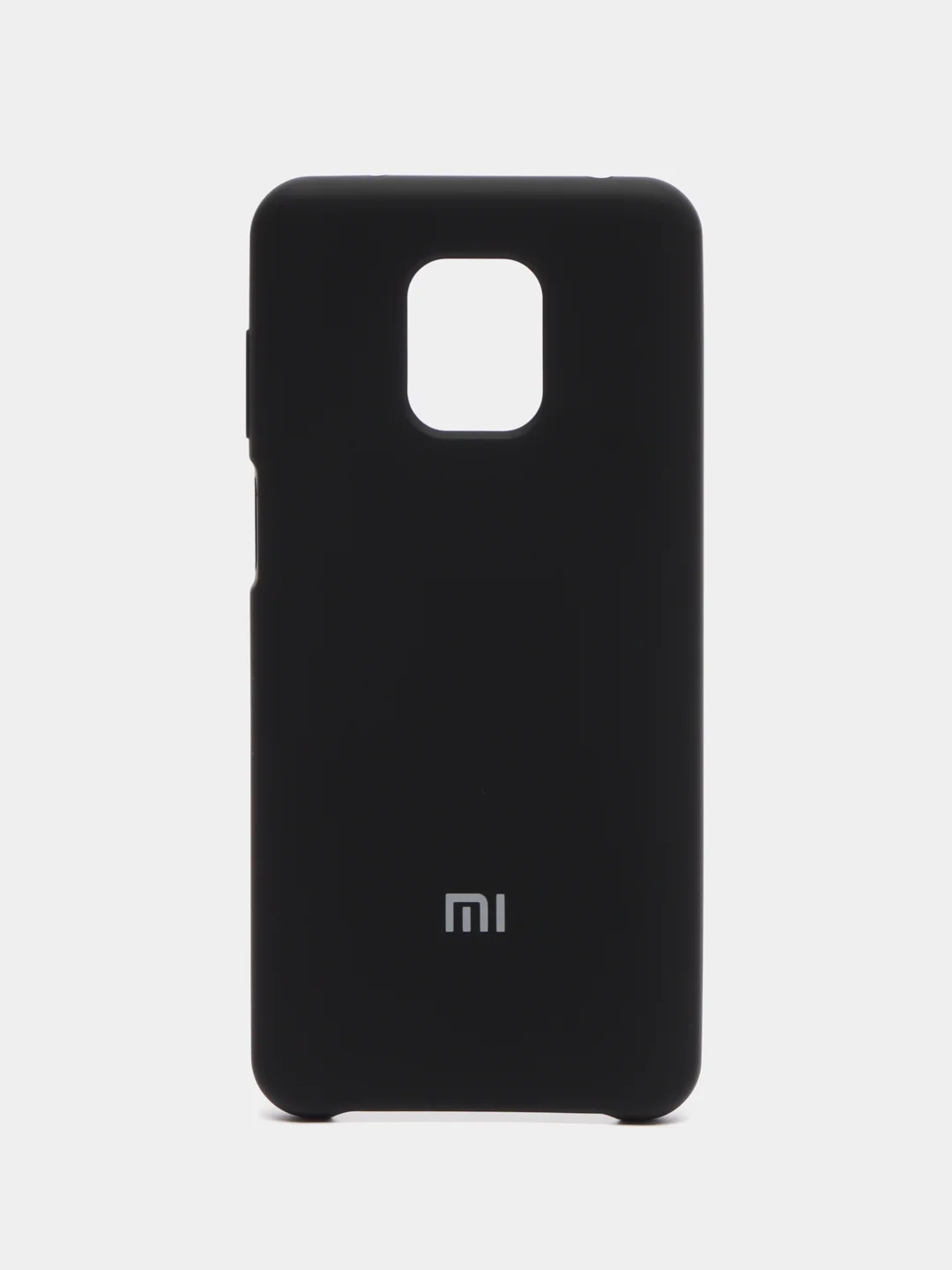 Черный силиконовый чехол Silicone Case для Redmi Note 9S/Note 9 Pro