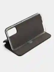Черный чехол-книжка для Samsung S11E/S20 6.2" (Самсунг галакси с11е), золотой и черный цвета
