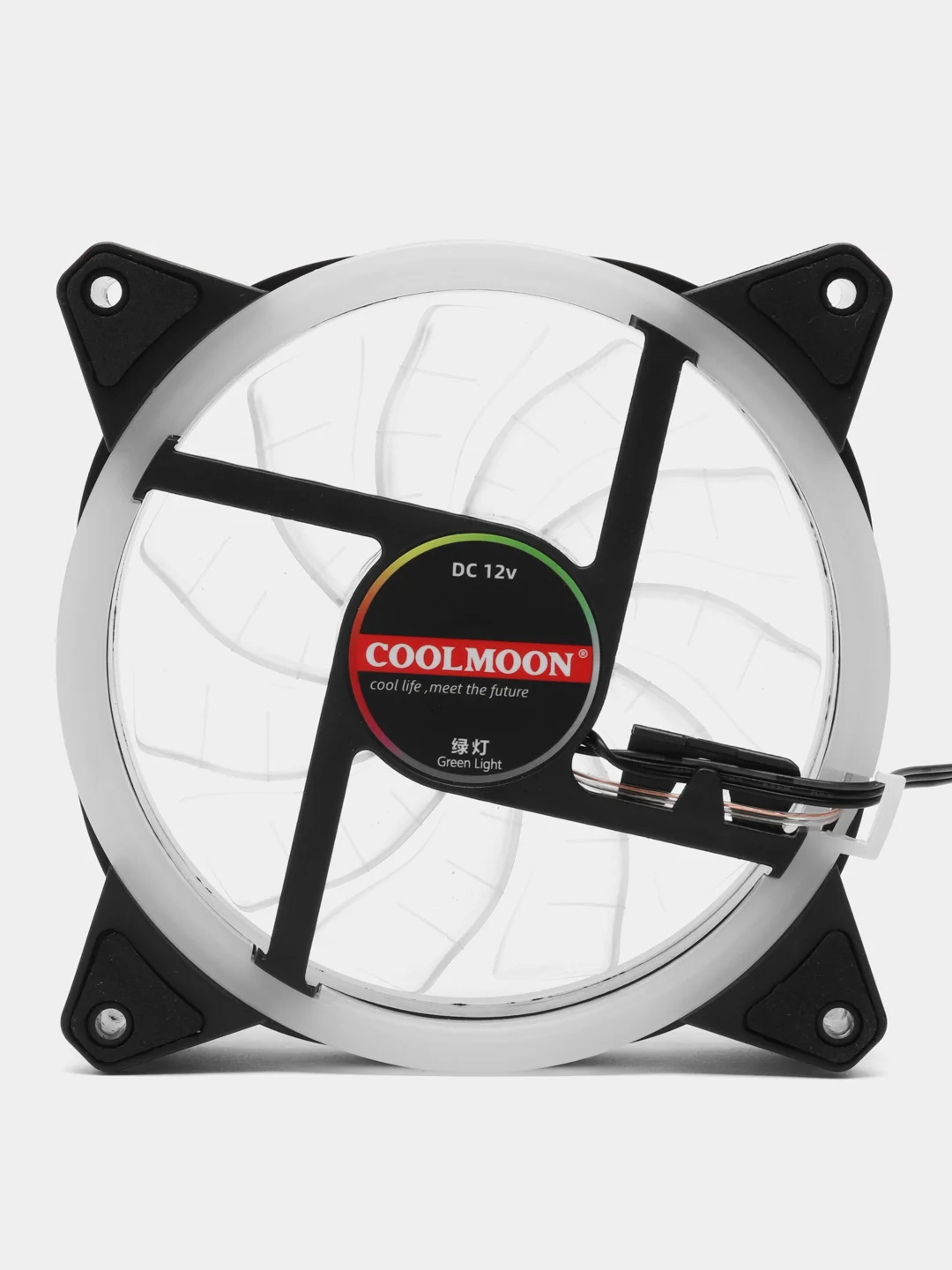Зеленый корпусной вентилятор Coolmoon для компьютера, с подсветкой, 120 мм