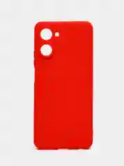 Красный чехол для Realme 10 Pro (Реалми 10 Про) силиконовый, цветной, матовый