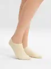 Светло-жёлтый однотонные хлопковые носки, подследники , 36-40, хлопок 100%
