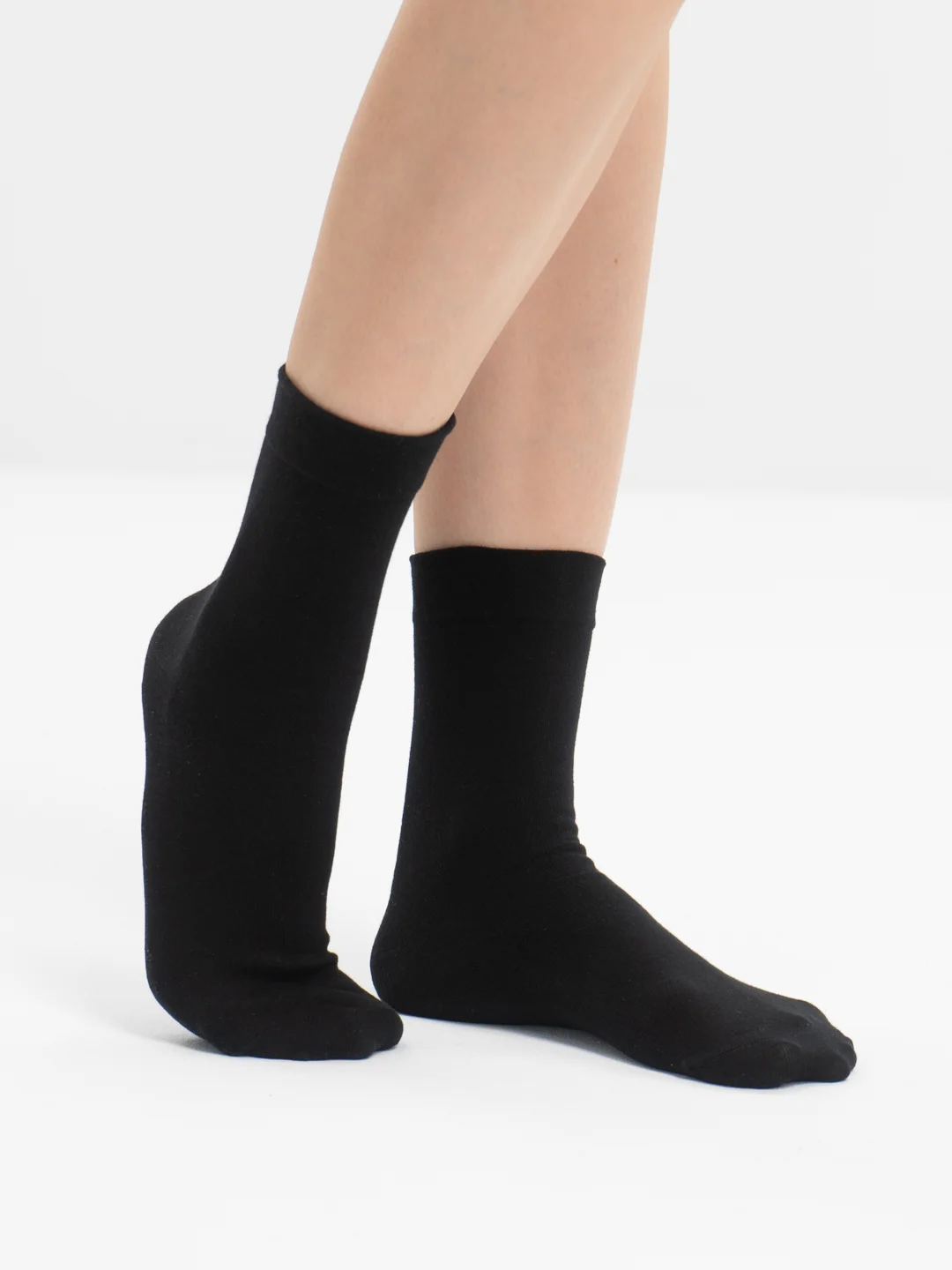 Черный хлопковые, однотонные, базовые носки, 36-40