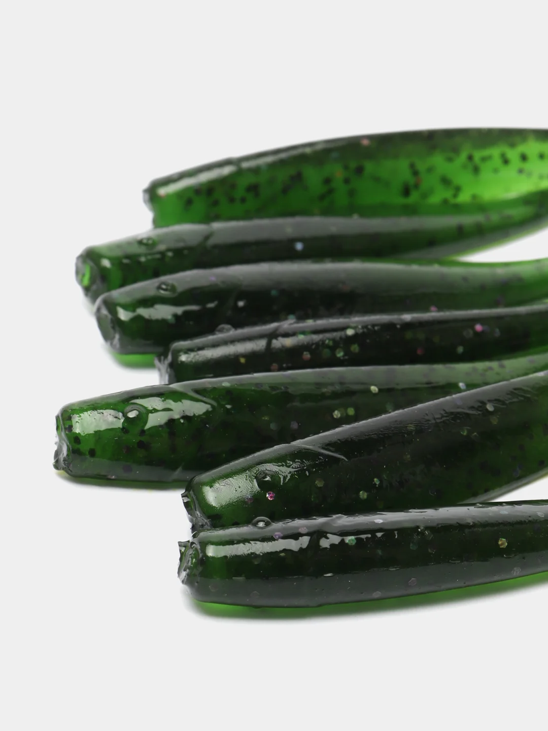 Тёмно-зелёный виброхвост Lucky John Pro Series LJ Minnow, силиконовый