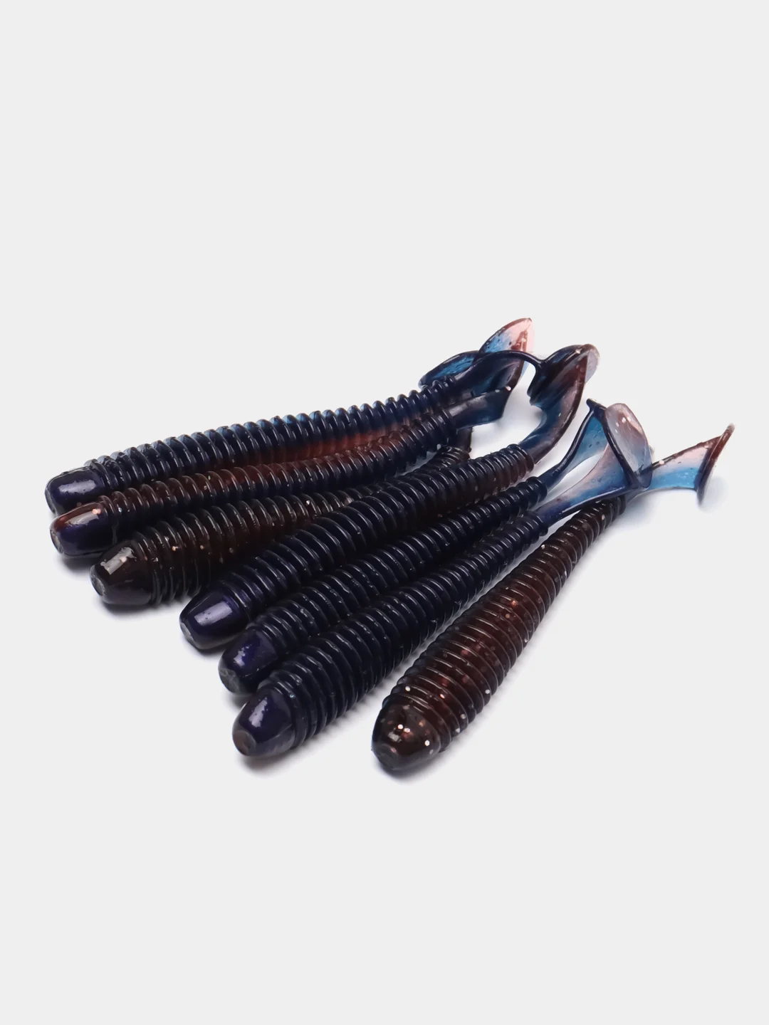 Фиолетовый виброхвост Lucky John Pro Series Spark Tail, силиконовый