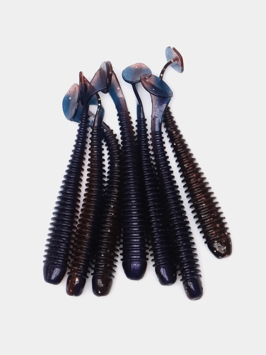 Фиолетовый виброхвост Lucky John Pro Series Spark Tail, силиконовый