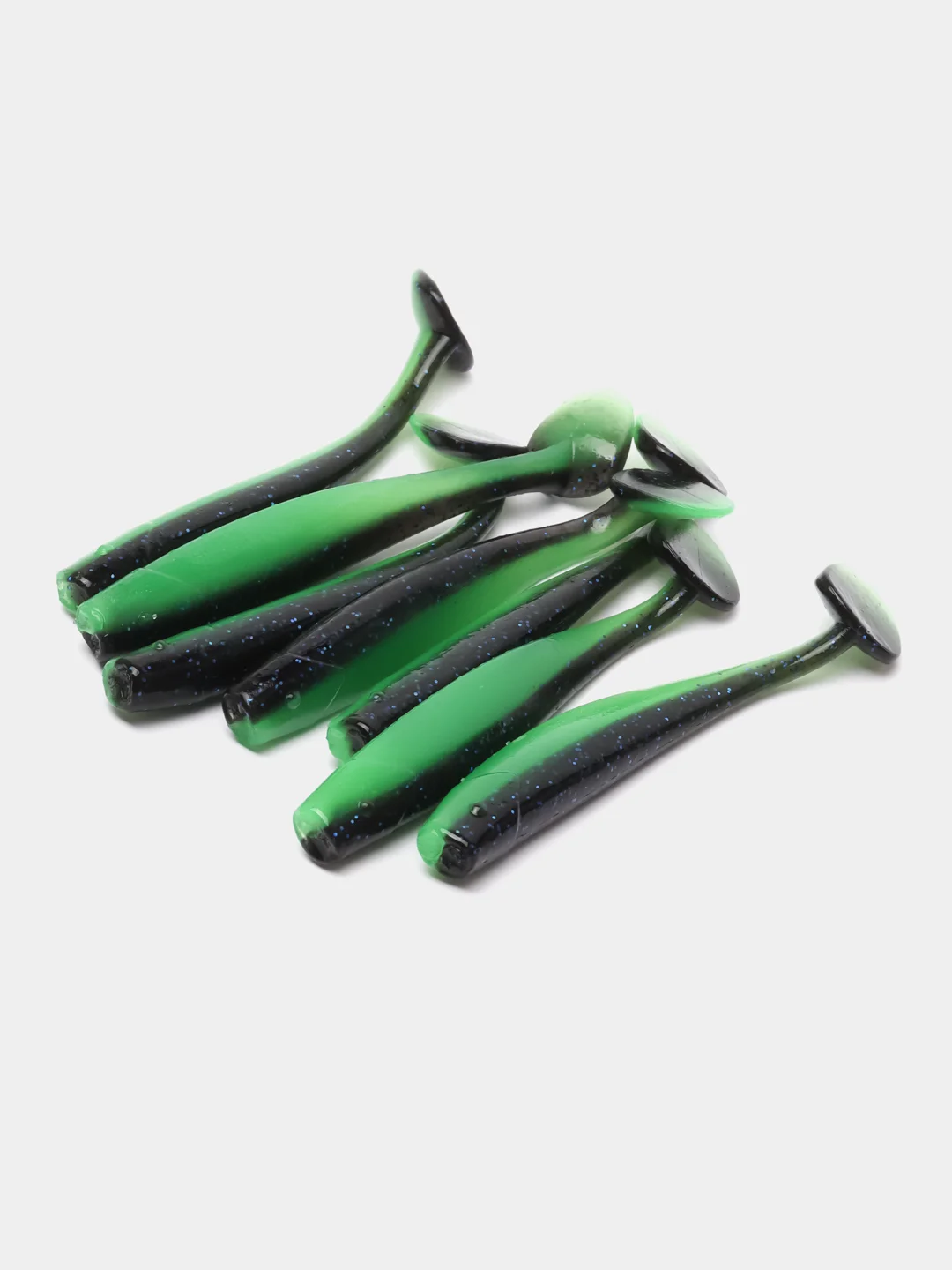 Зеленый виброхвост Lucky John Pro Series LJ Minnow, силиконовый
