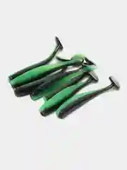 Зеленый виброхвост Lucky John Pro Series LJ Minnow, силиконовый