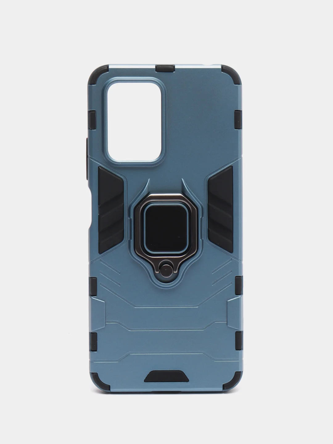 Синий меланж чехол противоударный для Xiaomi Poco X4 GT (Сяоми Поко Х4 ГТ), с кольцом