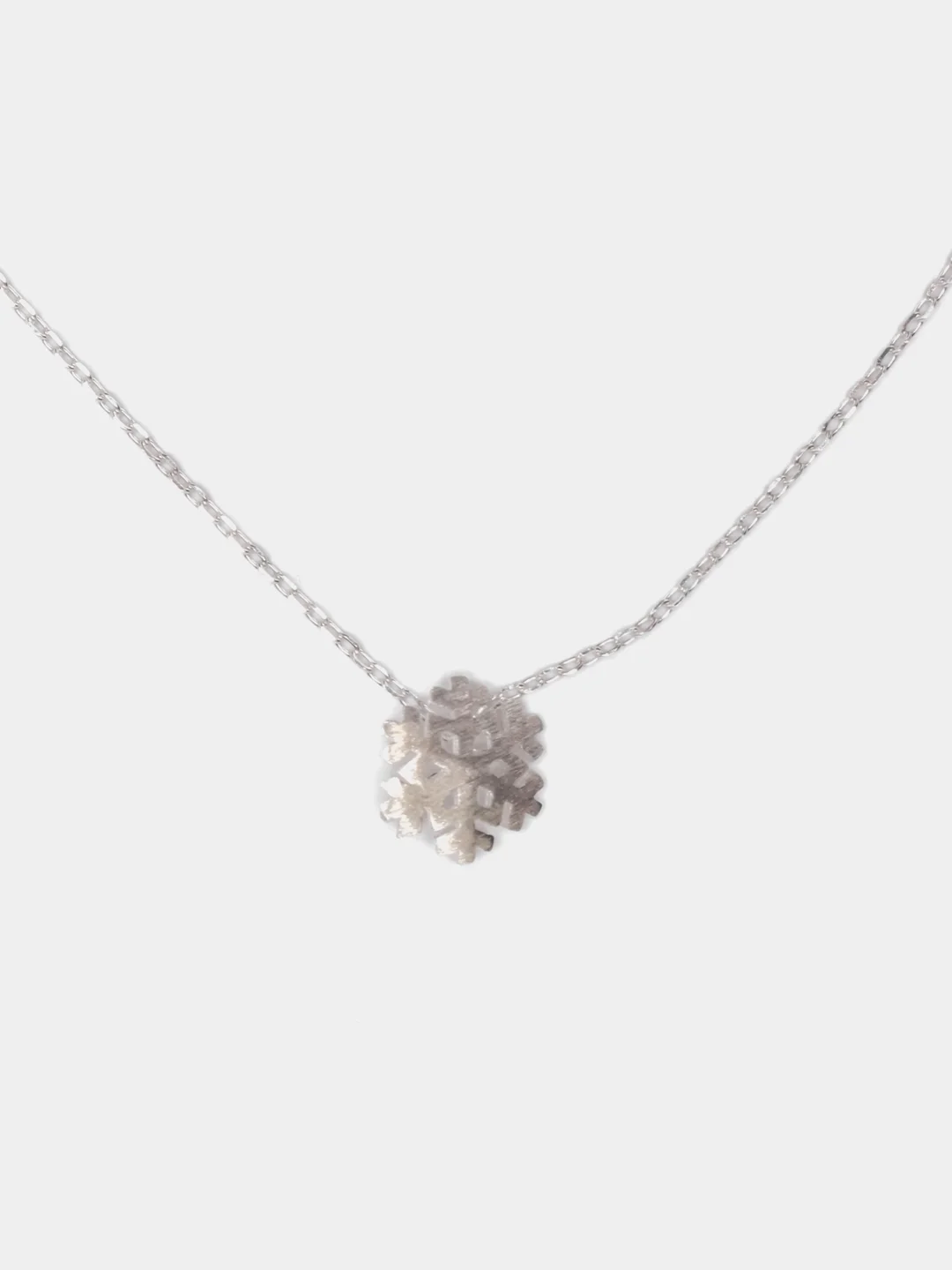 Цепочка с кулоном "Снежинка", серебрянная, 925 проба