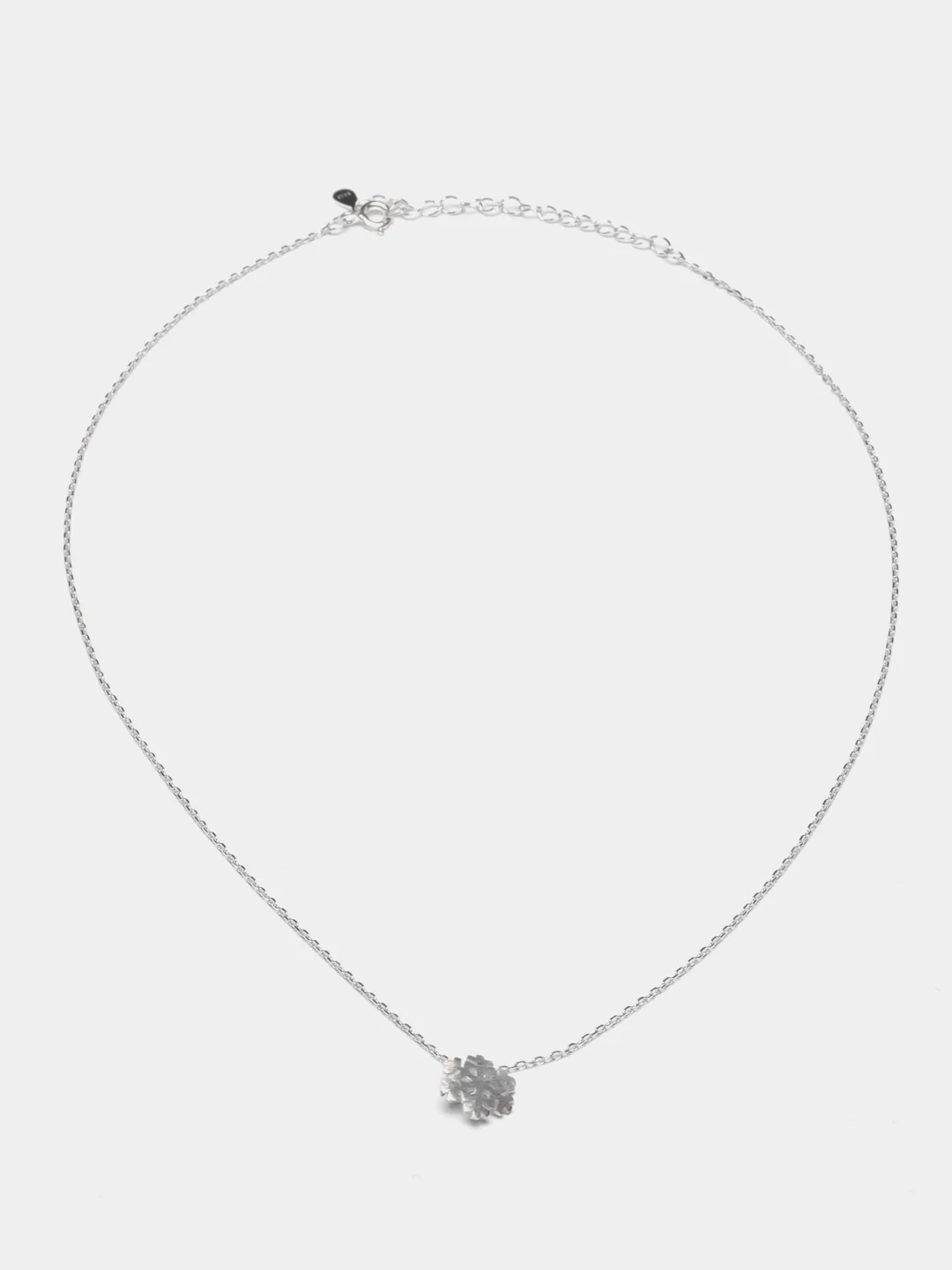 Цепочка с кулоном "Снежинка", серебрянная, 925 проба