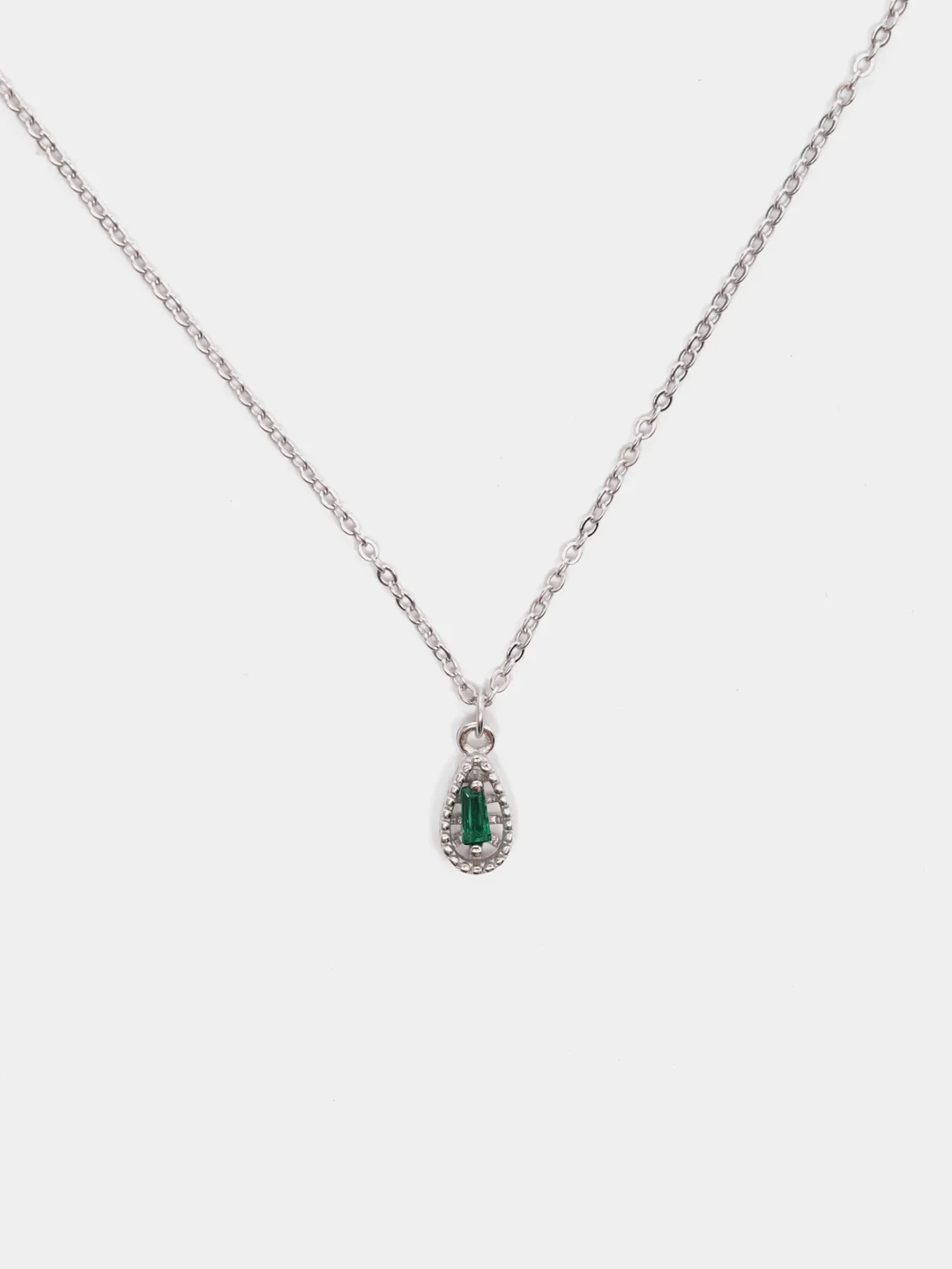 Серебрянная цепочка с кулоном "Кошачий глаз", 925 проба