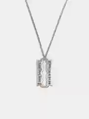 Серебряная цепочка с кулоном "Бритва", 925 проба