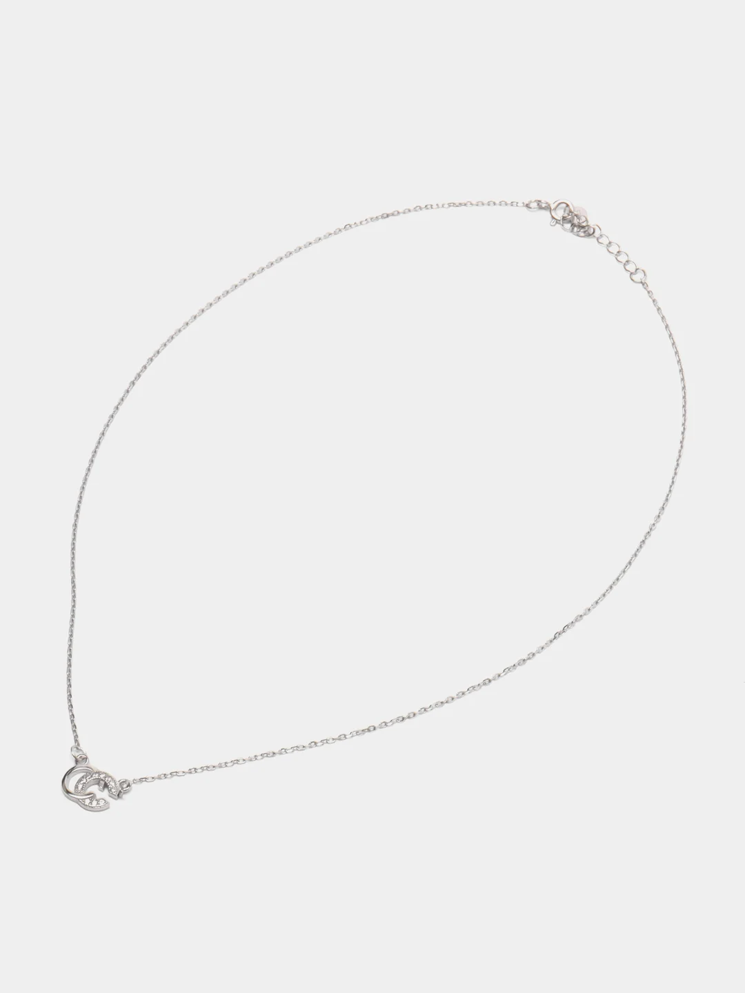 Цепочка с кулоном, серебряная, проба 925s