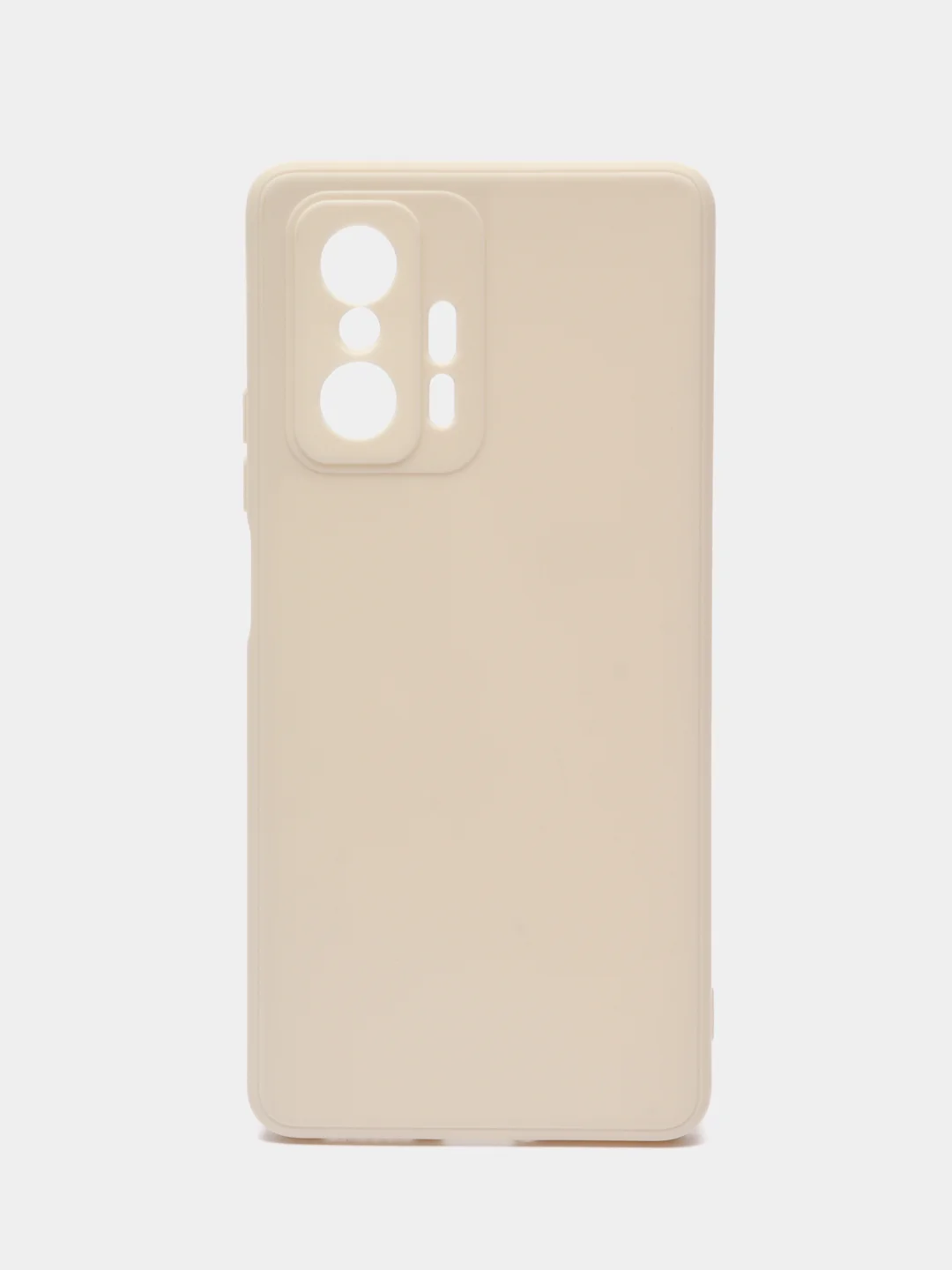 Молочный чехол для Xiaomi Mi 11T и 11T Pro (Сяоми Ми 11Т, 11Т Про), матовый, силиконовый