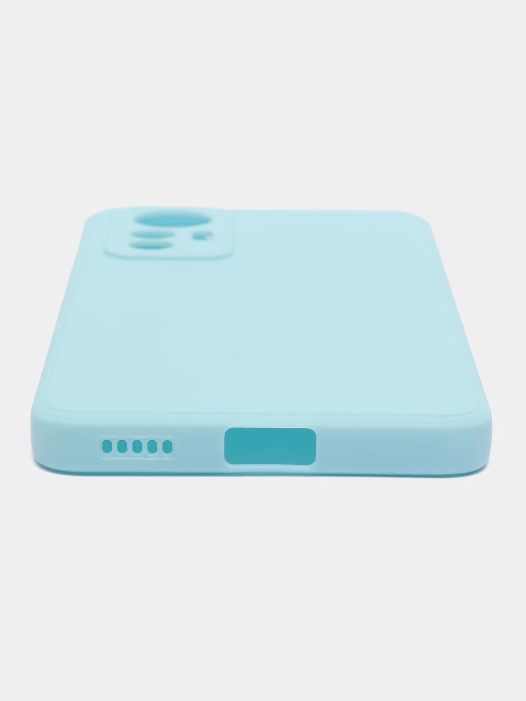 Голубой силиконовый чехол для Xiaomi 12 Lite (Сяоми 12 Лайт), прозрачный