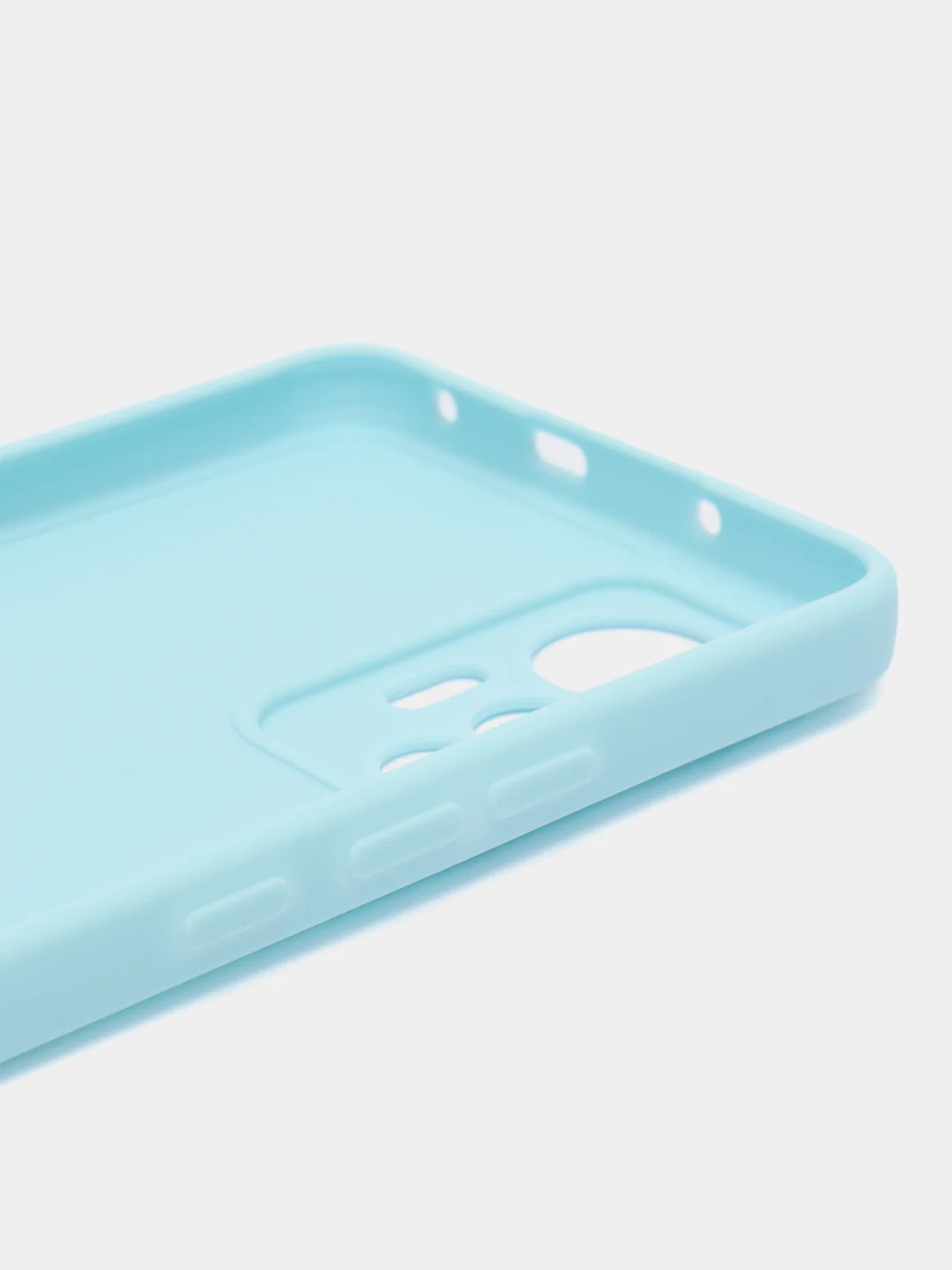 Голубой силиконовый чехол для Xiaomi 12 Lite (Сяоми 12 Лайт), прозрачный