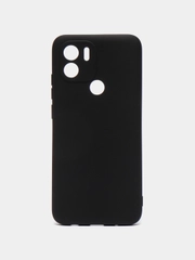 Чехол силиконовый для Xiaomi Redmi A1+ / A1 Plus, черный, матовый, с защитой камеры
