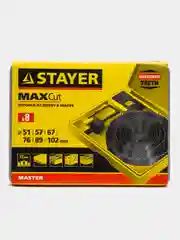 Набор кольцевых коронок по дереву STAYER Maxcut, 6 штук, 51 - 102 мм