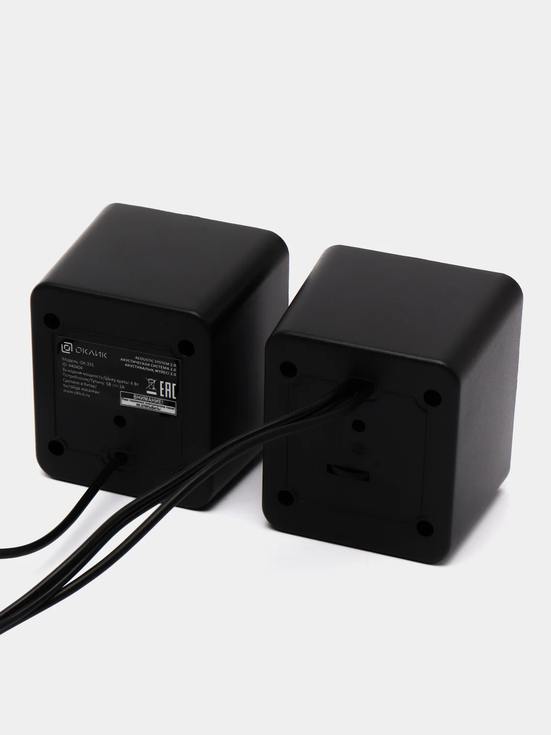 Черный колонки компьютерные Oklick OK-331 2.0, 6 Вт