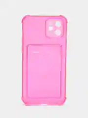 Фуксия чехол для iPhone 12, с карманом для карт