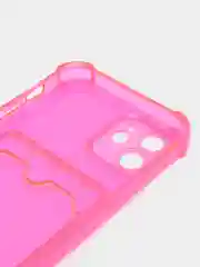 Фуксия чехол для iPhone 12, с карманом для карт