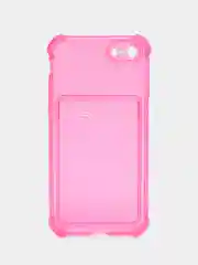 Фуксия чехол для iPhone 7, 8, SE 2020, с карманом для карт