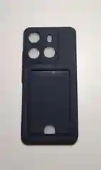 Синий чехол TECNO SPARK GO 2023 / TECNO POP 7 / TECNO POP 7 PRO с защитой камеры и карманом