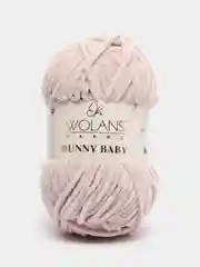 Кремовый пряжа плюшевая Wolans Bunny Baby (Воланс Банни Бэби), 100% полиэстер, 120 м, 100 г