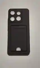 Черный чехол для INFINIX SMART 7 / TECNO POP 7  с защитой камеры и карманом для карты